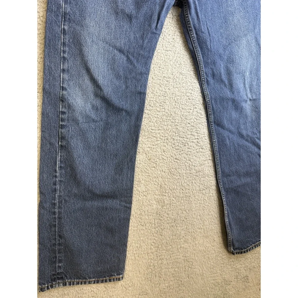 Levis 505 Jeans Mens Size 38 X 34 Blue Straight Leg‎ Dark Wash Classic Denim
